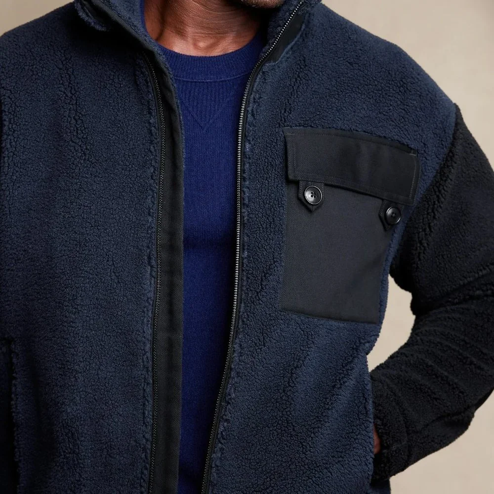Banana Republic Sherpa Moto Jacket